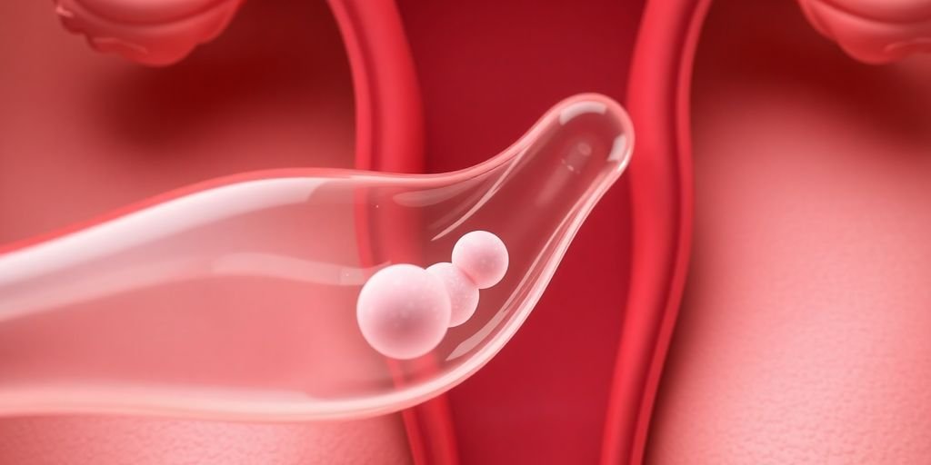 Tubo uterino com embrião, ovário, e útero.