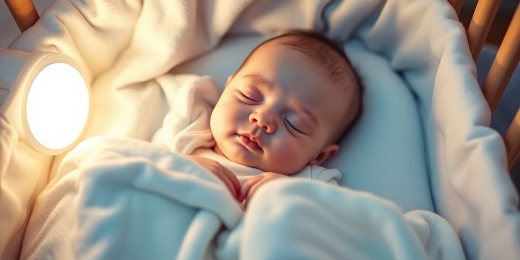 Bebê dormindo tranquilamente em um berço aconchegante.